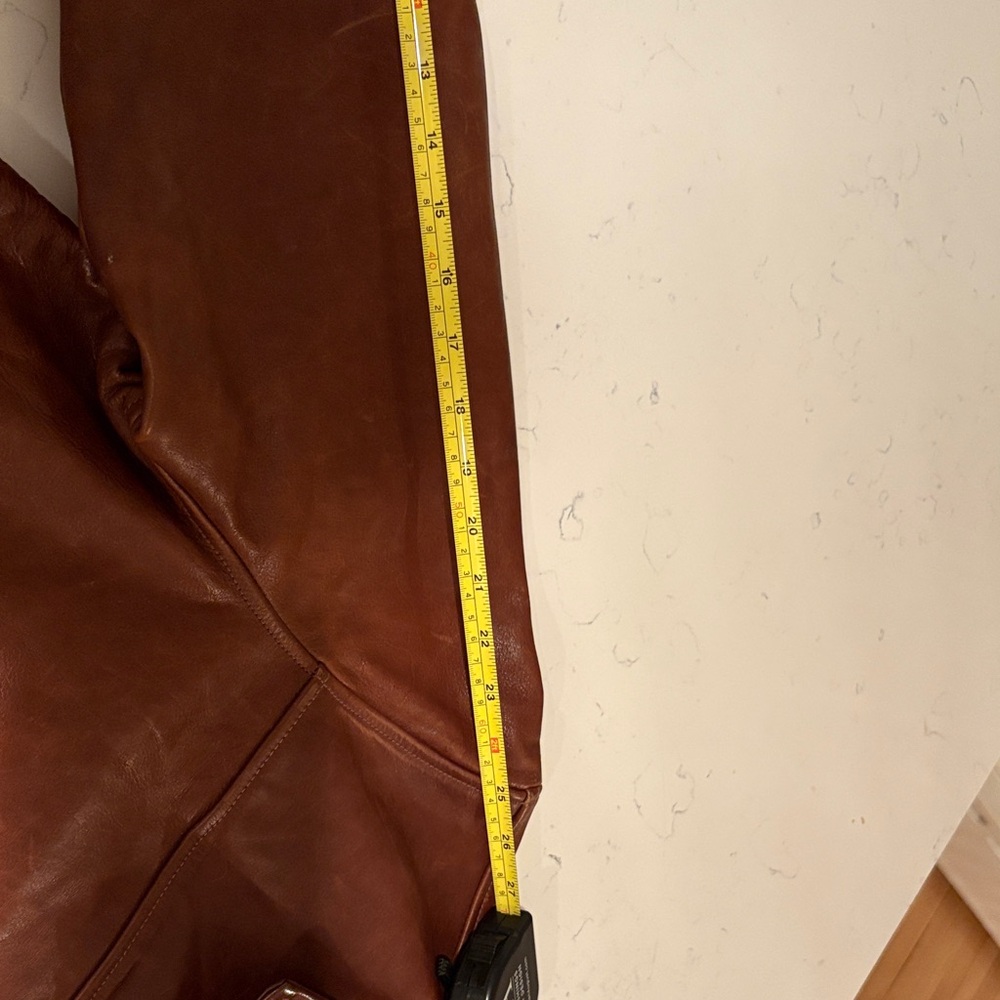 Banana Republic Men's Rich Brown Leather Jacket - Picture 5 of 16